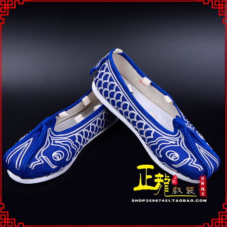 头屯河戏鞋舞台演出鞋水路英雄三义斋布底鱼鳞洒