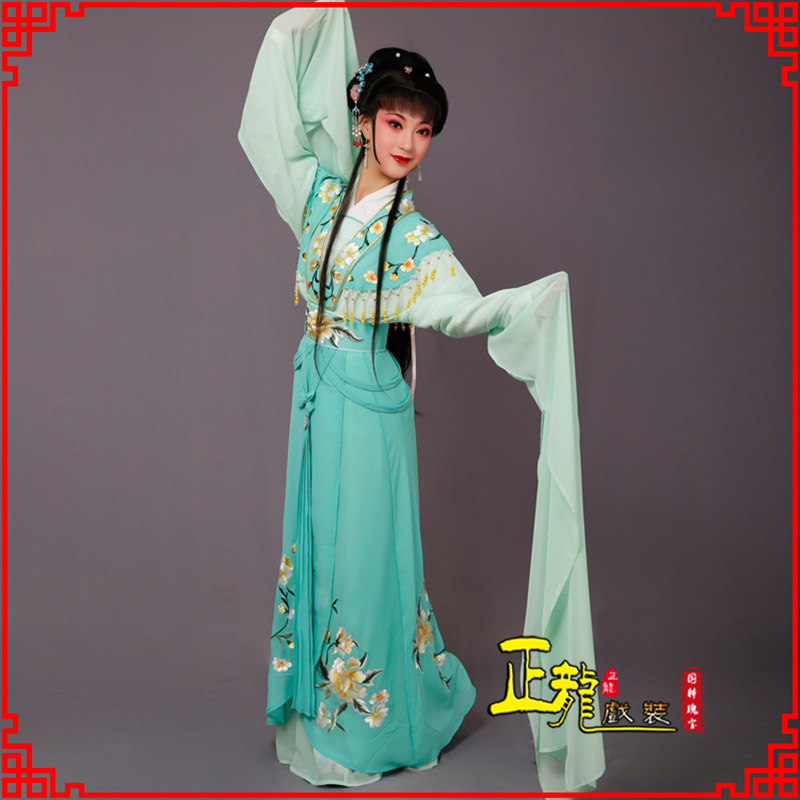 头屯河青衣水袖戏服演出服 云肩花旦衣